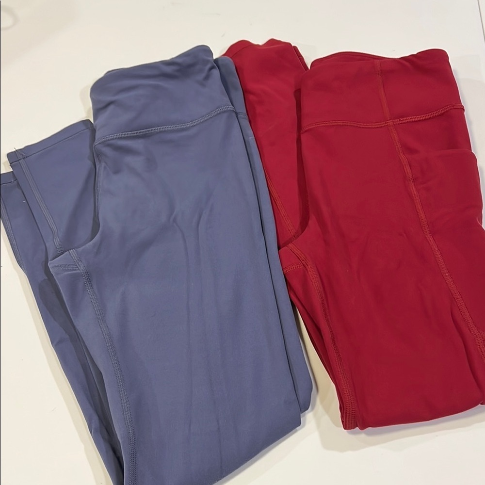 Athleta Girl - 12, girls‎ leggings, periwinkle purple/burgundy